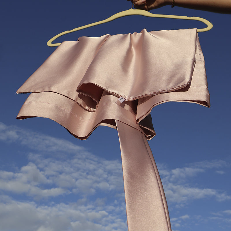 Funda de seda - rosa pastel