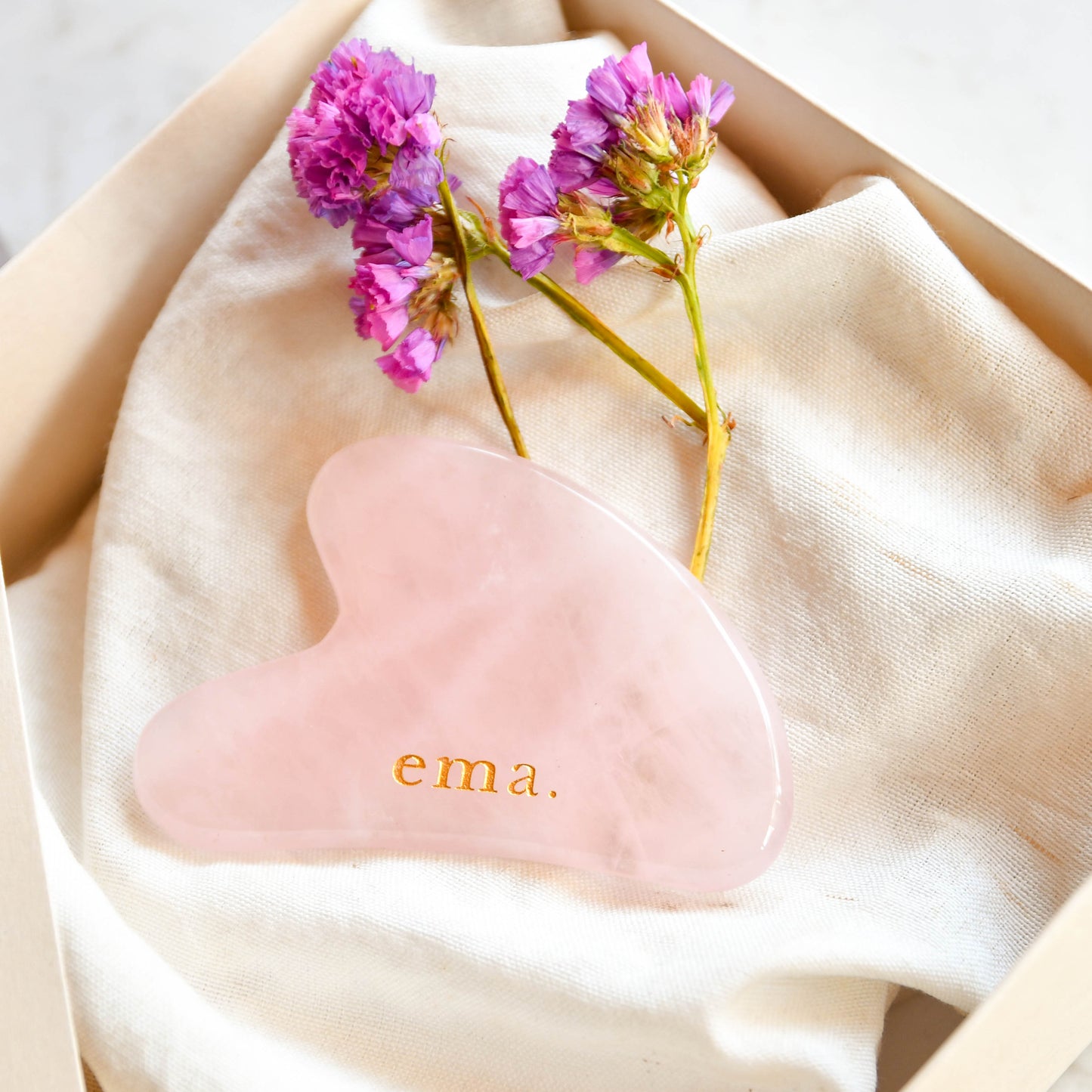 Gua Sha Cuarzo Rosa